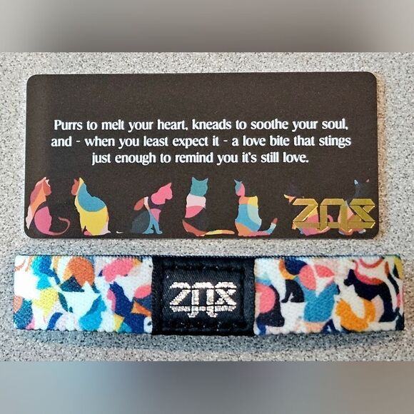 ZOX "KITTY LOVE" #942 CAT POP ART collectible vintage New Medium wristband - Picture 3 of 10